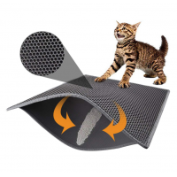 Cat Litter Mat Litter Trapping Mat Double Layer Design Waterproof Urine Proof Trapper Mat  Easy Clean Scatter Control